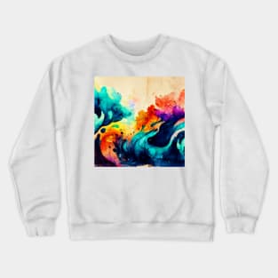 Water Color Waves Crewneck Sweatshirt